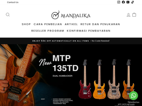 mandalikamusic.com homepage screenshot