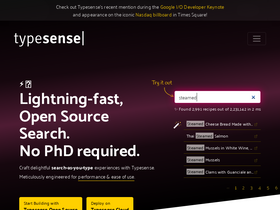 'typesense.org' screenshot