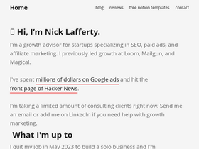 'nicklafferty.com' screenshot