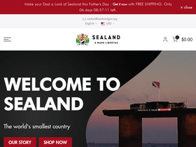 'sealandgov.org' screenshot