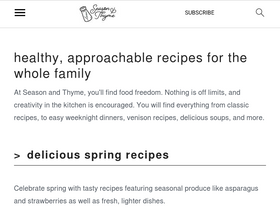 'seasonandthyme.com' screenshot