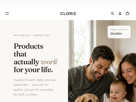cloriz.com homepage screenshot