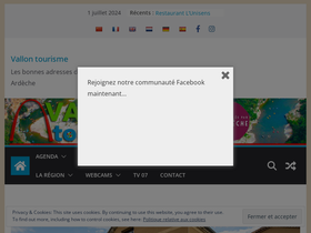 'vallontourisme.com' screenshot