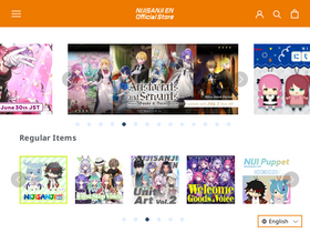 'nijisanji-store.com' screenshot