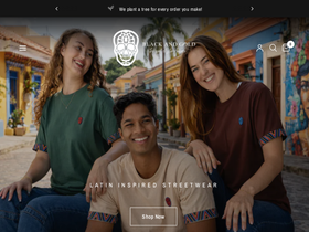 Black and gold homepage screenshot