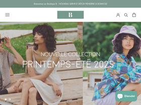 boutiqueb.ca homepage screenshot