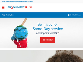 'eyeglassworld.com' screenshot