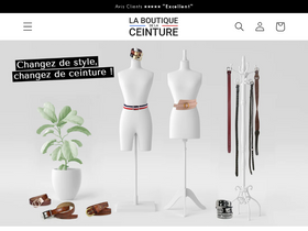 La Boutique de la Ceinture homepage screenshot