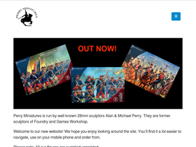 'perry-miniatures.com' screenshot