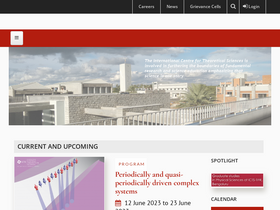 'icts.res.in' screenshot