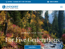 'lindquistmortuary.com' screenshot