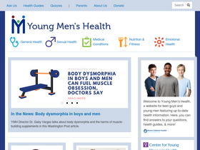 'youngmenshealthsite.org' screenshot