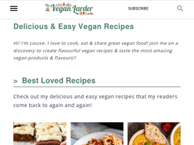 'theveganlarder.com' screenshot