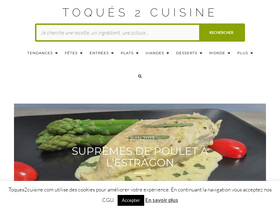 'toques2cuisine.com' screenshot
