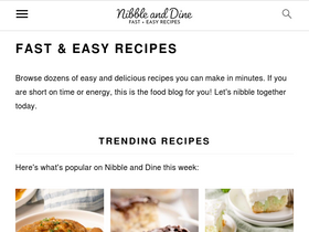 'nibbleanddine.com' screenshot