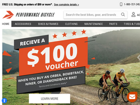 'performancebike.com' screenshot