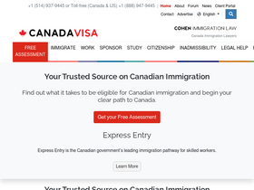 'canadavisa.com' screenshot