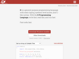 'dlang.org' screenshot