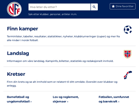 'fotball.no' screenshot