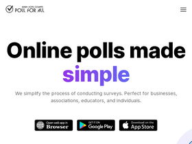 'pollforall.com' screenshot