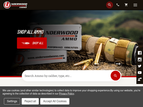 'underwoodammo.com' screenshot