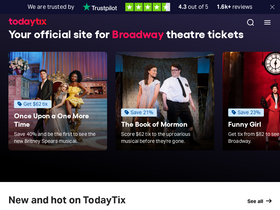 'todaytix.com' screenshot