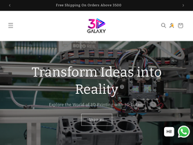 3dgalaxy.co.in homepage screenshot