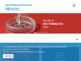 'iarc.fr' screenshot