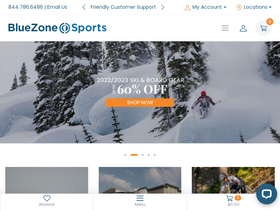 'bluezonesports.com' screenshot