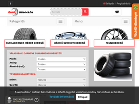 'gumiabroncs.hu' screenshot