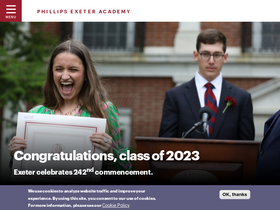 'exeter.edu' screenshot