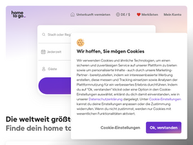 'hometogo.at' screenshot