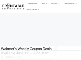 'printablecouponsanddeals.com' screenshot