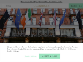 'claridges.co.uk' screenshot