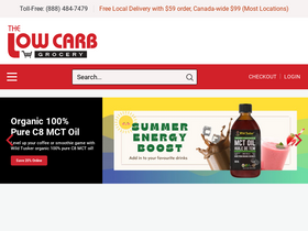 'thelowcarbgrocery.com' screenshot