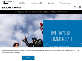 'scubapro.com' screenshot