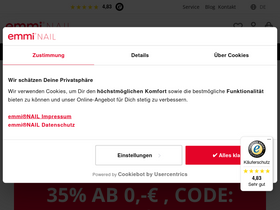 'emmi-nail.de' screenshot