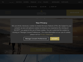 'anantara.com' screenshot
