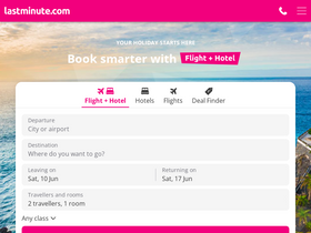'lastminute.ie' screenshot