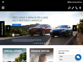 'bmwoforlandpark.com' screenshot