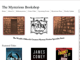 The Mysterious Bookshop website screenshot