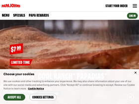 'papajohns.com' screenshot