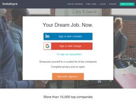 'instahyre.com' screenshot