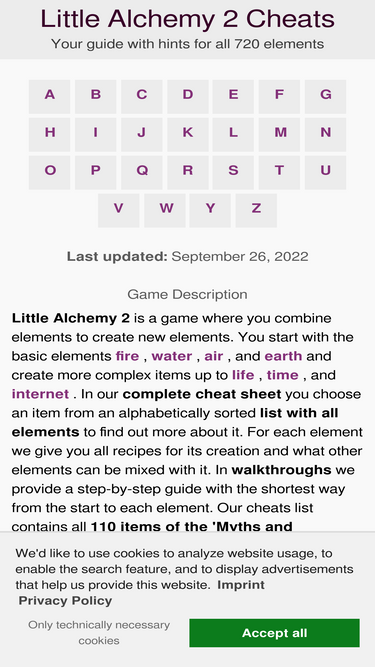 Little Alchemy 2 All 720 Elements 