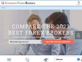 'compareforexbrokers.com' screenshot