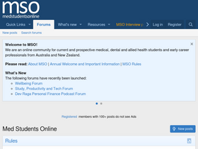 'medstudentsonline.com.au' screenshot