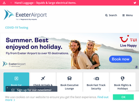 'exeter-airport.co.uk' screenshot