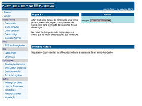'nf-eletronica.com.br' screenshot
