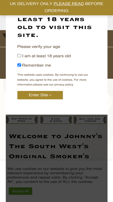johnnystobacconist.co.uk