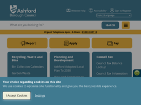 'ashford.gov.uk' screenshot